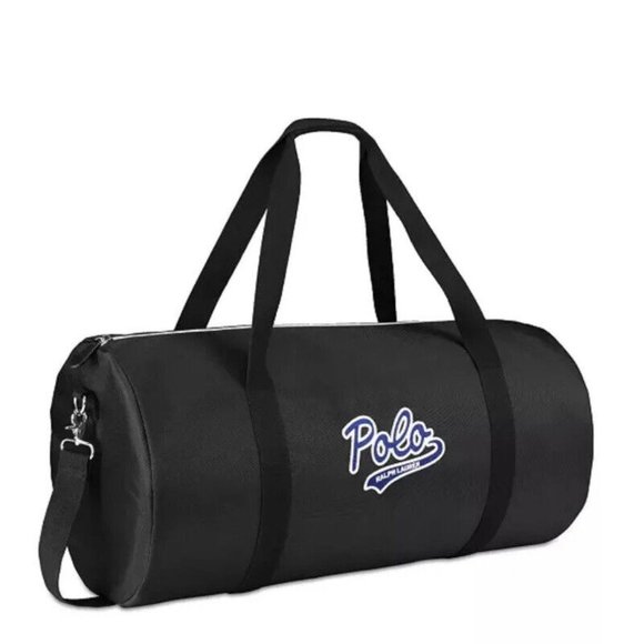 Polo RALPH LAUREN Logo black duffle bag gym sports weekender overnight New - Picture 1 of 9